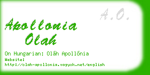 apollonia olah business card