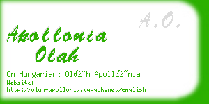 apollonia olah business card